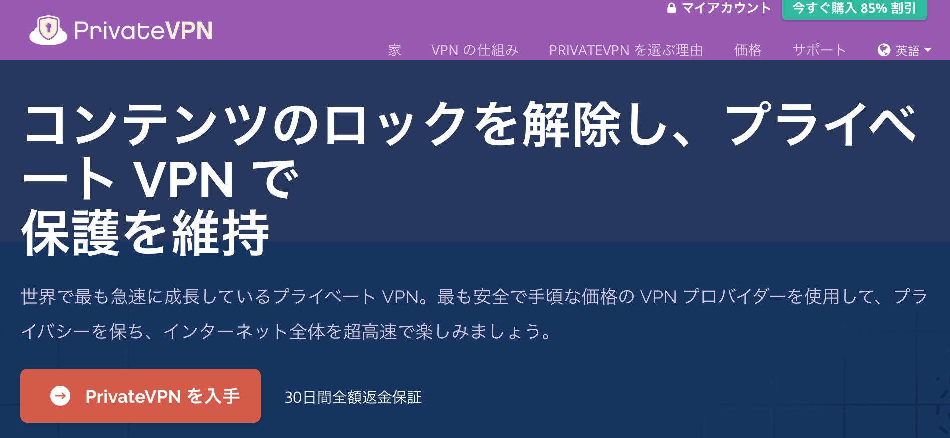 PrivateVPN(プライベートVPN)　申込①