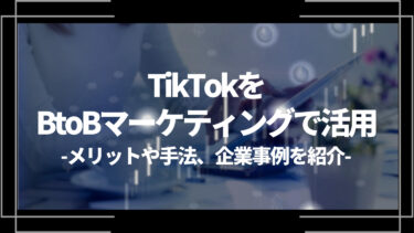 TikTokをBtoBマーケティングで活用するメリットや手法、企業事例を紹介